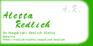 aletta redlich business card
